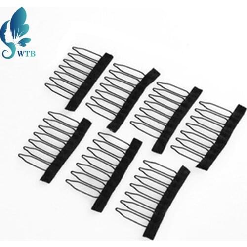 WTB Supply Wig Clips For Hair Extensions Best Clips For Wigs Stainless Steel Wig Combs For Wig Caps 10Pcs Wig Accessories