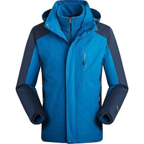 Winter mens outdoor removable cap mens mountaineering youth youth removable fleece two-piece suit