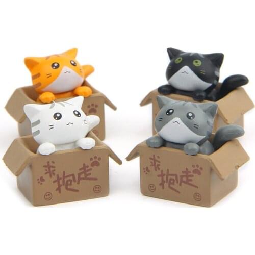 1PC Cute Mini Cat Ornament Garden kitten Ornament Gift For Kids Children Baby Room Decoration Toy Miniature Figurines Home Decor