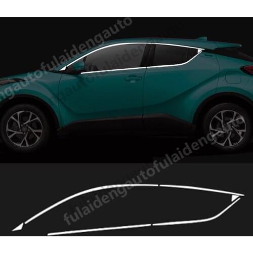 12pcs For Toyota C-HR CHR 2018-2021 stainless steel Door Window Frame Sill Molding Trim car styling accessories