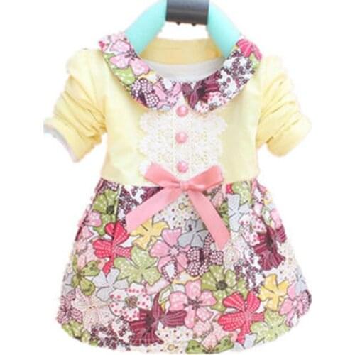 2021 Spring Autumn Princess Baby Girls Dress New Fashion Full Girl Dress 0-2 Age Cotton Baby Girl Baby Clothing