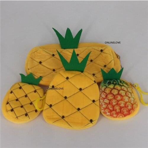 3Sizes , 10CM,8CM,22CM , Kids Pineapple Coin wallet bag , Mini Small plush coin purse , plush bolsa de moeda