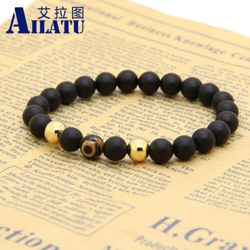 Ailatu Religious Healing Balance Beads Reiki Prayer Jewelry Dzi Eye Men and Ladies' Energy Yoga Bracelet