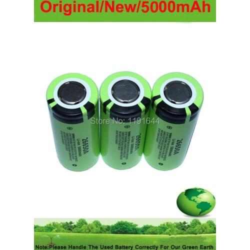 3PCS/LOT 3.7V 26650 5000mAh 26650A Large Capacity High Lumen Hunting Flashlight Battery for Panasonic