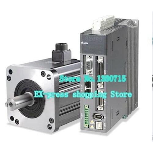 ASD-B2-0421-B+ECMA-C20804S7 80MM 220V 400W 1.27NM 3000rpm 17Bit Brake AC Servo Motor& Drive Kit& Cable