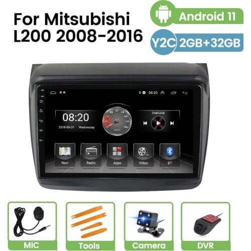 Car Radio Stereo Android 11 For Mitsubishi PAJERO Sport 2 L200 Triton 2008-2016 Carplay Multimedia Player BT GPS Navigation WiFi
