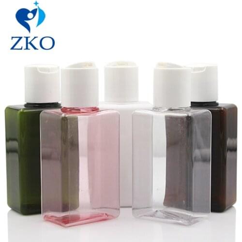 100ml PETG Disc Cap Free Shipping Empty Refillable Portable Emulsion Essential Oil Liquid Cream Container Squeeze Square Bottle