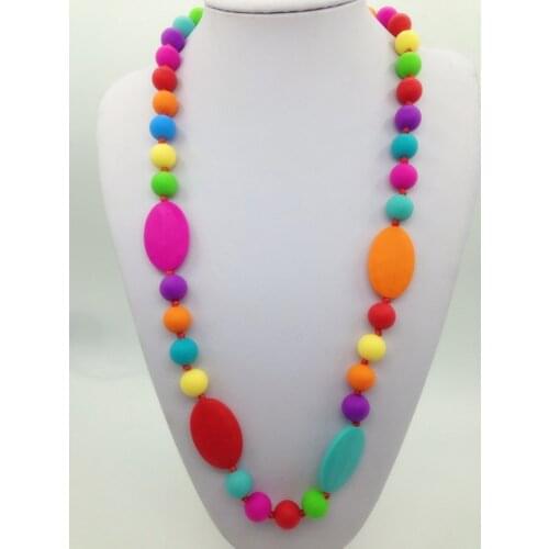 Baby Silicone Teething Necklace - Silicone Nursing Necklace - Babywearing Necklace - Chew Necklace - Chewelry - New Mom