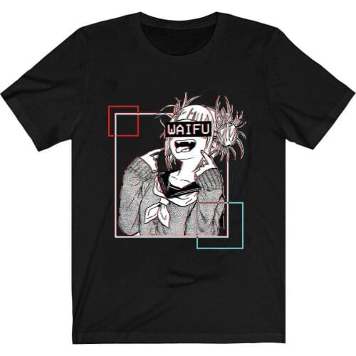 Anime My Hero Academia Boku No Hero Academia MHA T-Shirt Men Cotton T Shirt Anime Himiko Toga Clothes Anime Tops Tees
