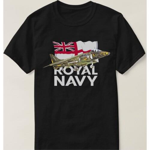 United Kingdom Royal Navy Sea Harrier Reconnaissance Fighter T-Shirt. Summer Cotton Short Sleeve O-Neck Mens T Shirt New S-3XL
