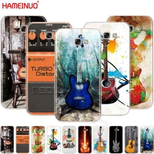 HAMEINUO guitar blue music note Electric bass cell phone case cover for Samsung Galaxy A3 A310 A5 A510 A7 A8 A9 2016 2017