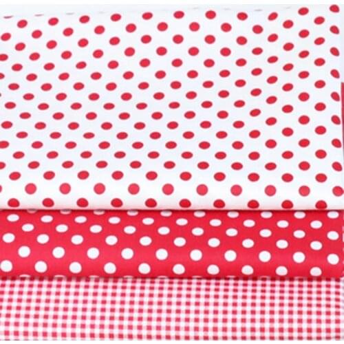 160cm*50cm cotton cloth classic white red dots check fabrics for DIY crib bedding apparel quilting handwork patchwork decoration