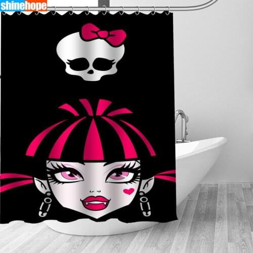 Customized Shower Curtain Monster High Waterproof Polyester Bathroom Curtains High Quality Curtains for Bathroom Shower