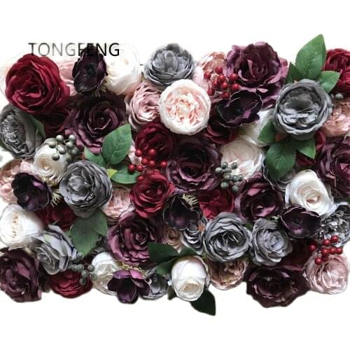 10pcs/lot Artificial silk rose peony 3D flower wall wedding backdrop decoration flower runner wedding stage decoration TONGFENG