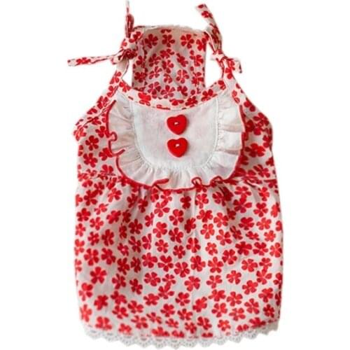 Summer Dog Dress XS Cat Skirt Puppy Floral Dresses XXS XL Clothes For Small Medium Dogs Corgi Poodle Shih Tzu Chihuahua Apparel