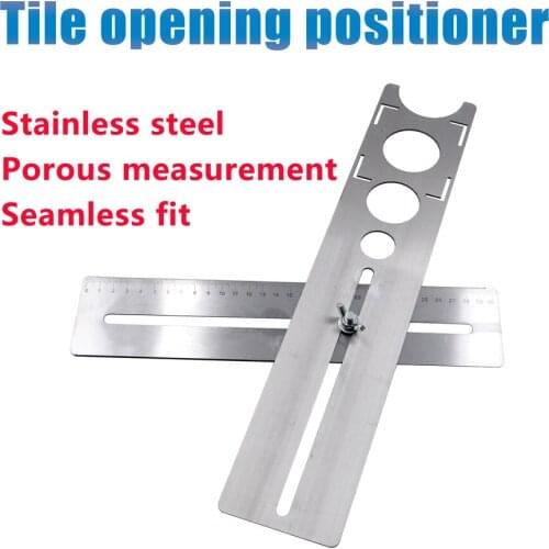 Locator Stainless Steel Tile Hole Opening Adjustable Drilling Hole Positioner Glass Tile Wall Hole Positioning Tool Marking