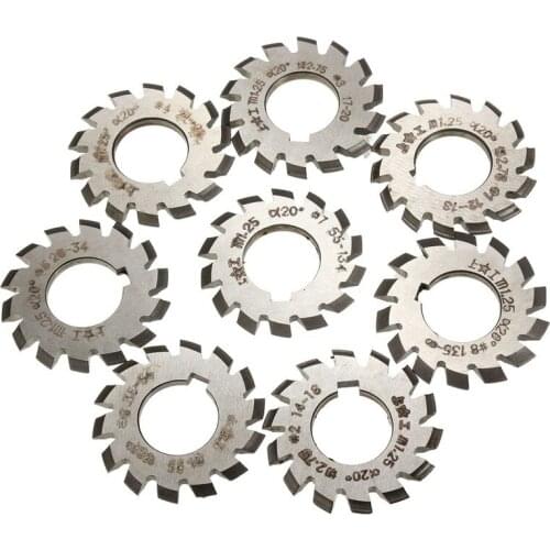 Module 1.25 M1.25 PA20 Degrees Bore 22mm #1-8 HSS Involute Gear Milling Cutter High Speed Steel Milling Cutter Gear Cutting Tool