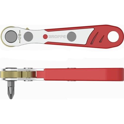 DIY Two-ways Right Angle Ratchet Screwdriver Set Zinc Alloy Flat-blade Screwdriver Head Socket Set Home Hand Tool Parts