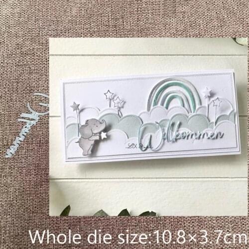 New Design Craft Metal stencil mold Cutting Dies German Welcome decoration scrapbook die cuts Album Paper Card Craft Embossing