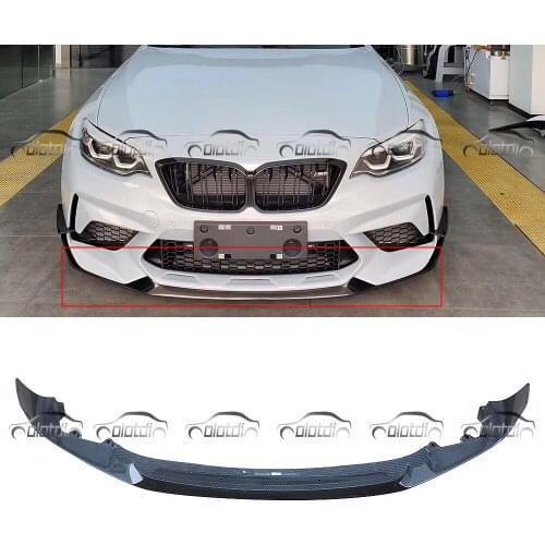 OLOTDI Car Tuning Carbon Fiber Front Lip Bumper Spoiler Splitter for BMW F87 M2C 2019 M2 Competition