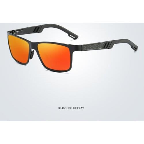 Al-mg Red Black Silver Night Vision Polarized Sunglasses Custom Made Myopia Minus Prescription Polarized Lens -1 to -6