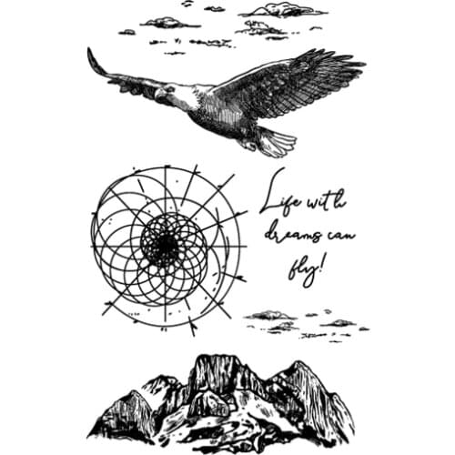 Eagle Hill Clear Stamp for Scrapbooking Transparent Silicone Rubber DIY Photo Album Decor 1123