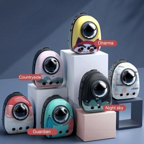 Pet Carrier Backpack PC Oxford Cloth Small Pet Backpack Portable Breathable Cats Supplies Space Capsule Carrier Bag for Outdoor