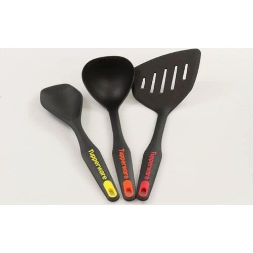 Tupperware Large Spatula Scoop, Serving Spoon, Close At Hand Serving Spoon Yellow + Bucket, orange + Spatula, Red