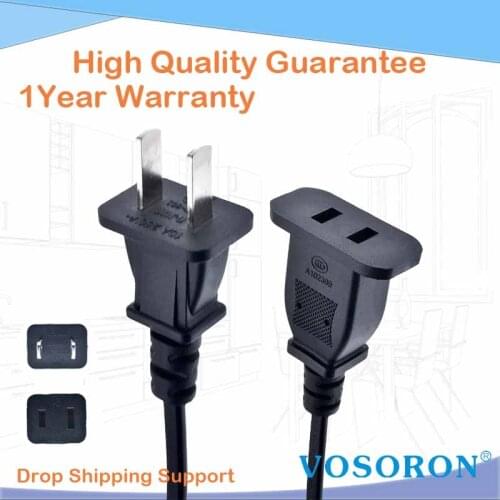 45cm short China power extension cable cord US AC 2-Prong male/female power cable