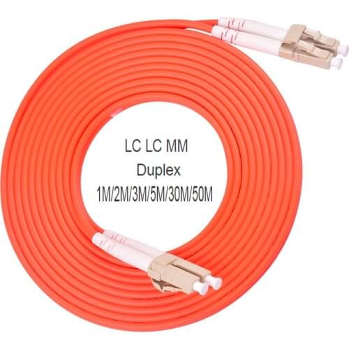 High Quality5PCS/lot LC/UPC-LC/UPC fiber optic patch cord 1M 2M 3M 5M Duplex Multimode cable FC-FC optical fibre jumper MM DX