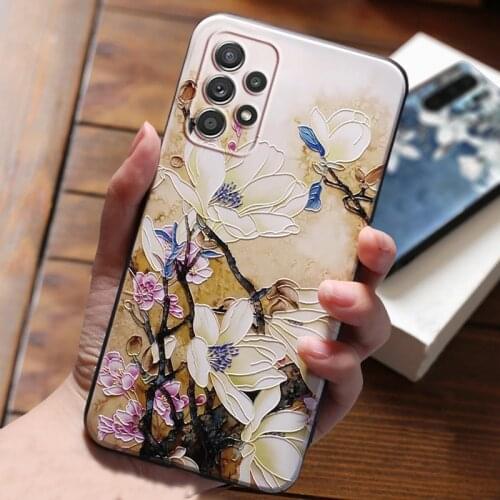For Samsung Galaxy A31 A71 A52 A72 A41 A51 A32 A42 4G 5G Cases A515 For Samsung A 51 71 52 Flowers Lens protection Cases Cover