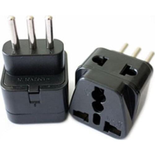 1 to 2 Splitter Universal UK/US/EU/AU 3 Pins / 2 Pins Socket to Italy 3 Pin Travel Power Adapter Plug ITALY PLUG TYPE L