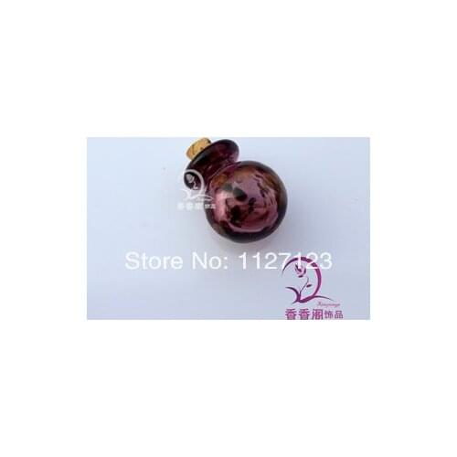 10pcs Perfume Bottle Pendant Ball,Dark brown aromatherapy necklace vial,essential fragrance bottles