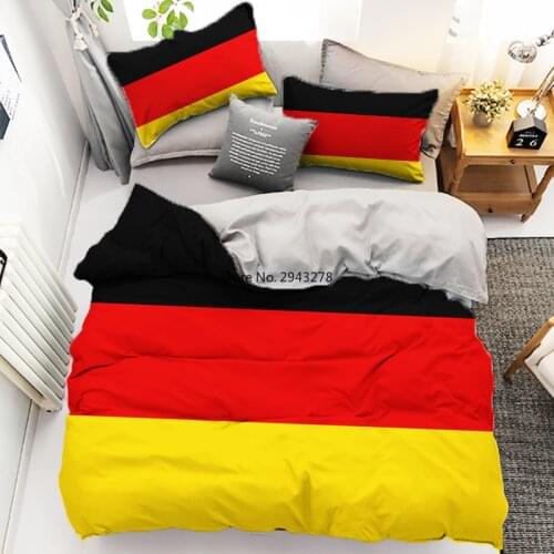 Creative 3D Bed Linens American Canada Flag Printed Bedding Set King Size Geometric Duvet Cover Home Textiles Bedclothes 2/3pcs