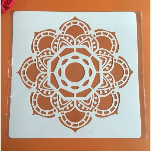 30 * 30cm diy craft mandala mold for painting stencils stamped photo album embossed paper card on wood, fabric template stencil