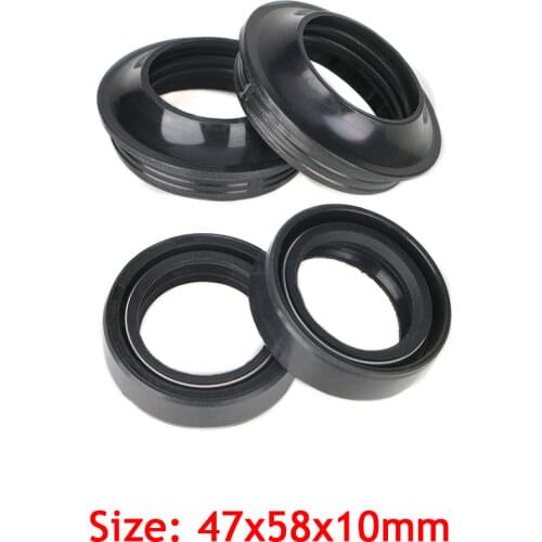 47 58 10 Front Fork Oil Absorber Seals Dust Seals Motorcycle Parts for BUELL HONDA KAWASAKI SHOWA SUZUKI TRIUMPH