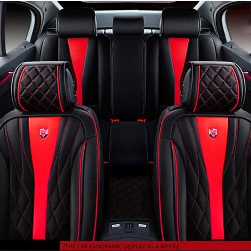 5 seats Seat Cover 6D Senior Microfiber Leather and Sponge Layer Seat Cushion Car Interior Accessories For Sedan SUV Universal