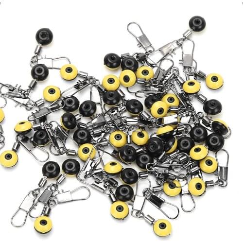 50Pcs Fishing Line To Hook Swivels Shank Clip Connector Interlock Snap Connector Pin Bearing Rolling Swivel for Fish Accessories