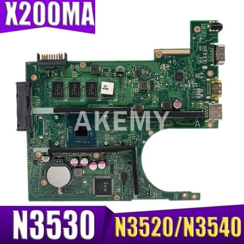 90NB04U1-R00201 X200MA Laptop Motherboard For ASUS F200M X200MA Mainboard N3530/N3520/N3540 CPU 4GB RAM