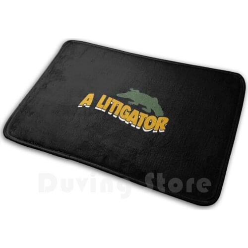Alligator Lawyer Litigator Pun Apparel Mat Rug Carpet Anti-Slip Floor Mats Bedroom Bar Exam Law School Litigator Attorney Pun