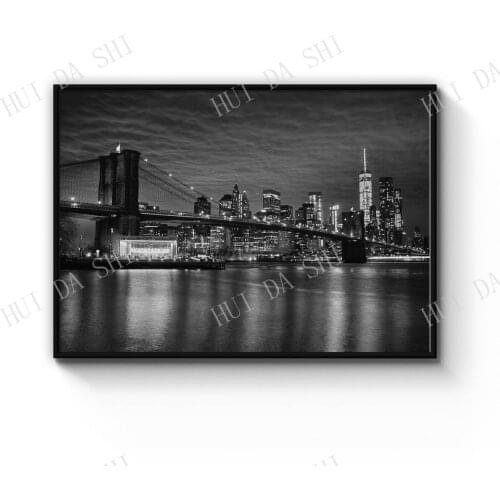 Brooklyn Bridge New York Photograph Wall Art Print Poster or Canvas Artwork