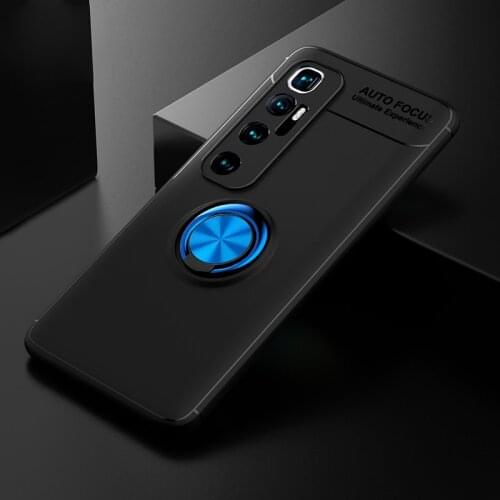 Case for Mi10 Ultra Magnetic Car Finger Ring Holder Soft TPU Shockproof Case For Xiaomi Mi10 Ultra Note 10 Pro Lite