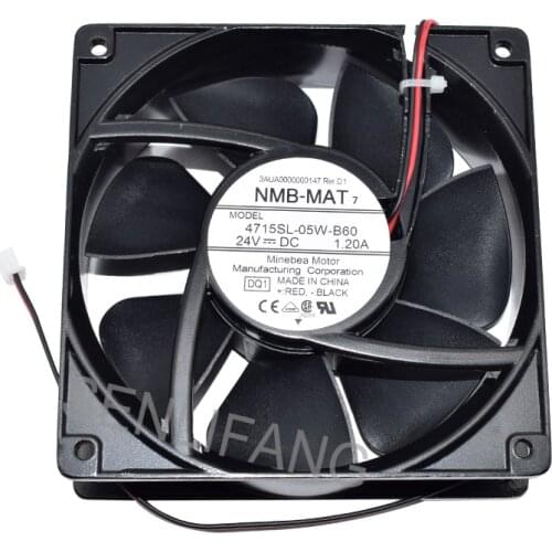 For 4715SL-05W-B60 24V 1.20A 12038 2 line inverter fan aluminum frame waterproof fan
