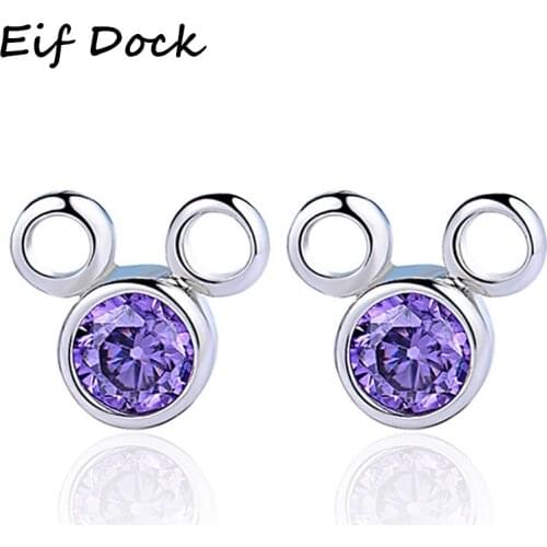 Eif Dock Fashion Women Mickey Earrings Cartoon Stud Earrings Mothers Day Gift Cute Animal Small Earings Aretes De Mujer