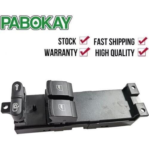 Electric Black Window Master Control Lifter Switch Console Replacement 1J3959857 for Audi A3 Seat Leon Skoda VW Bora