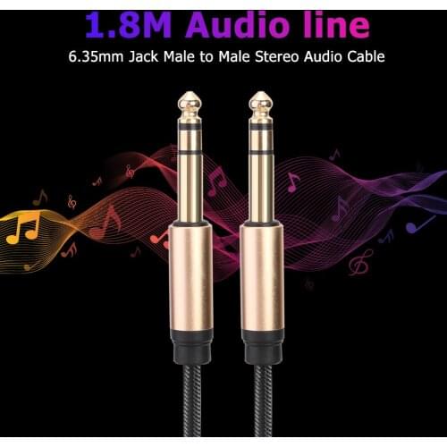 Guitar Instrument Cable 6.5 mm Male Jack to Male Audio Cable Oxygen-Free Copper Wire Core High-Quality Gold-Plated Wire
