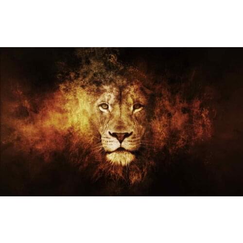 HD Printed Modern Office Decor Art Wall Decoration oil Paintings Animals Abstract Lion Picture on The Canvas