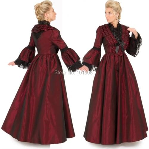Tailored!19 Century Vintage costume Victorian dresses Eras Southern Belle Gown Marie Antoinette dresses Renaissance dress HL-126