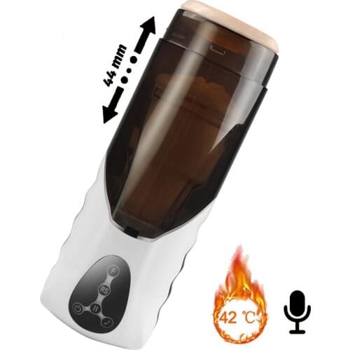 Artificial Vagina Piston Male Masturbator Intelligent Heating Telescopic Sex Machine Voice Moan Sex Toys for Men