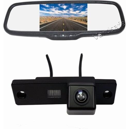 Vardsafe VS277C Reverse Backup Camera & 5" Clip-on Mirror Monitor for Toyota 4 Runner/Land Cruiser 150-Series Prado/Fortuner/SW4